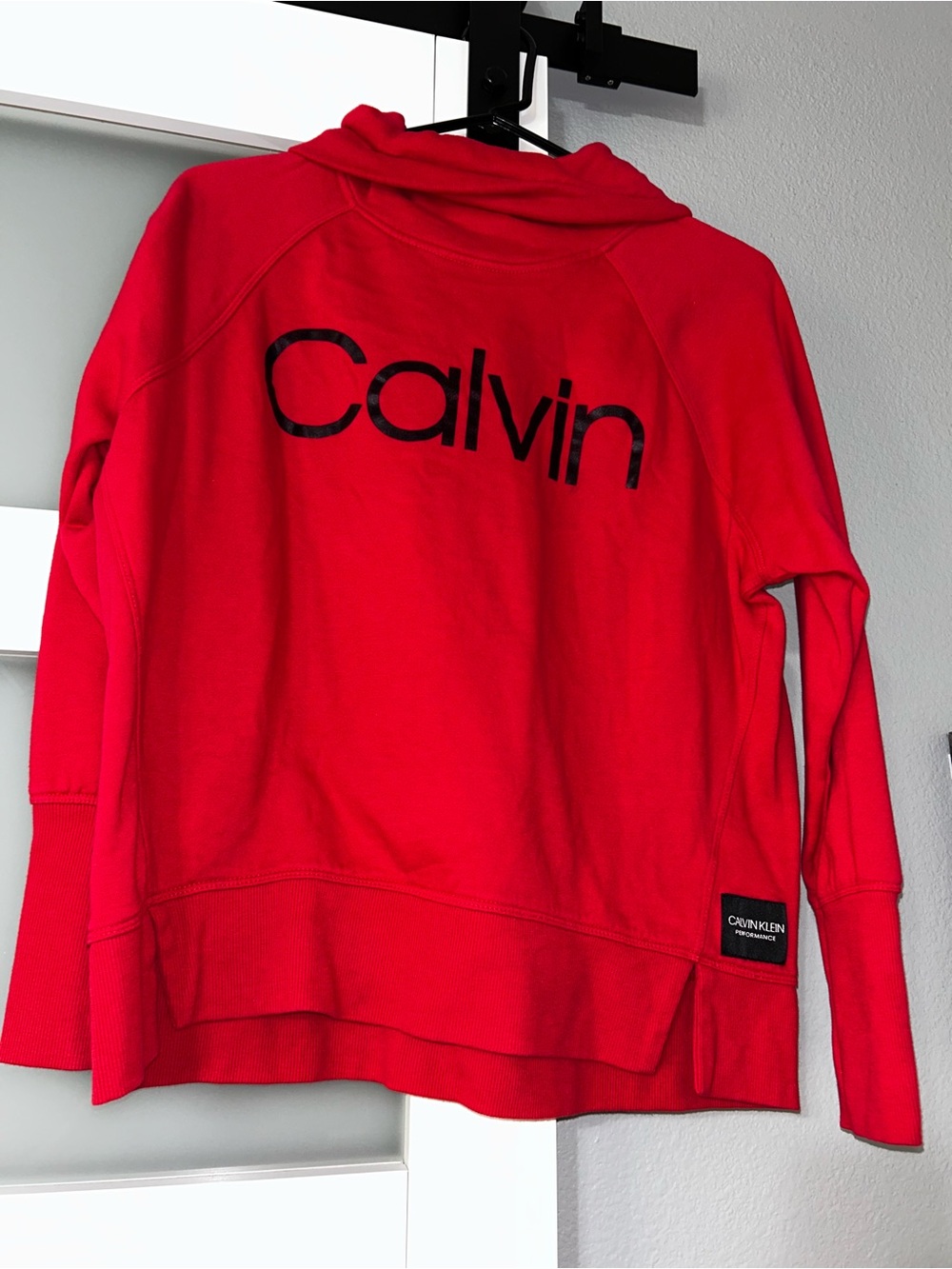 Calvin Klein Red Women's Crewneck Hoodie Sweater